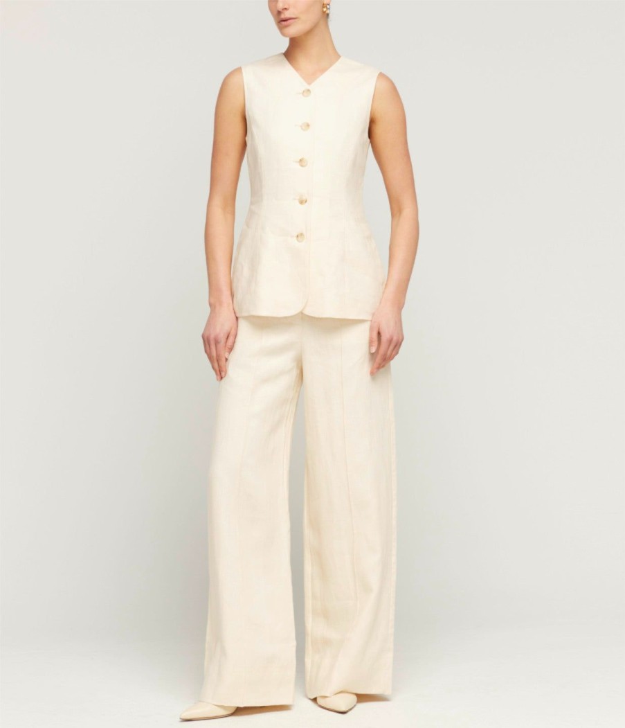 Clothing Friends with Frank | Wide Leg Trouser In Ivory