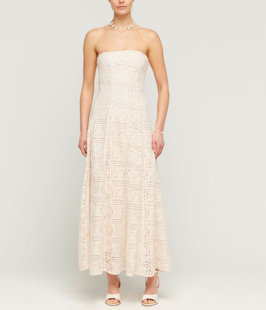 Clothing Cult Gaia | Solia Strapless Dress In Gardenia