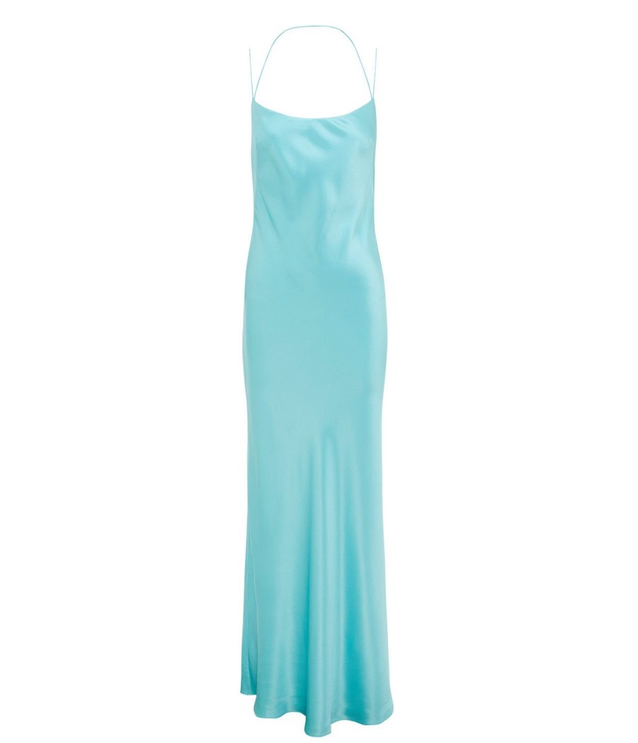 Clothing Michael Lo Sordo | Floss Cammisole Slip Dress In Blue