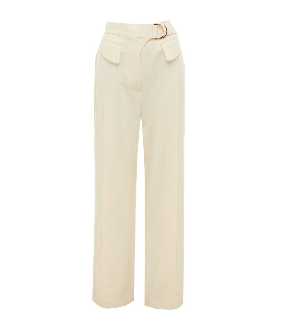 Clothing Acler | Oatley Belted Pant In Vanilla