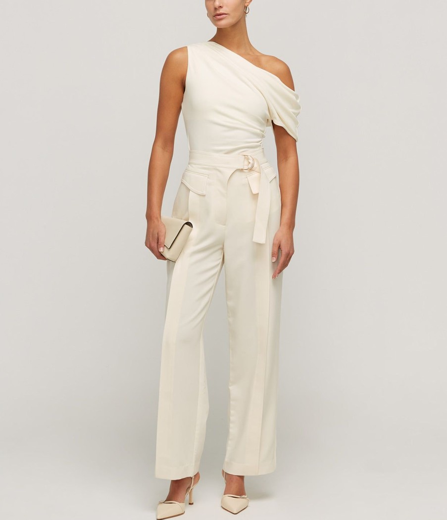 Clothing Acler | Oatley Belted Pant In Vanilla