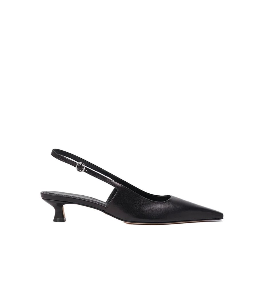 Shoes Aeyde | Catrina Nappa Heeled Sandal In Black