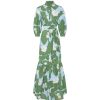 Clothing Borgo De Nor | Bianca Shirtdress In Waterlily Green