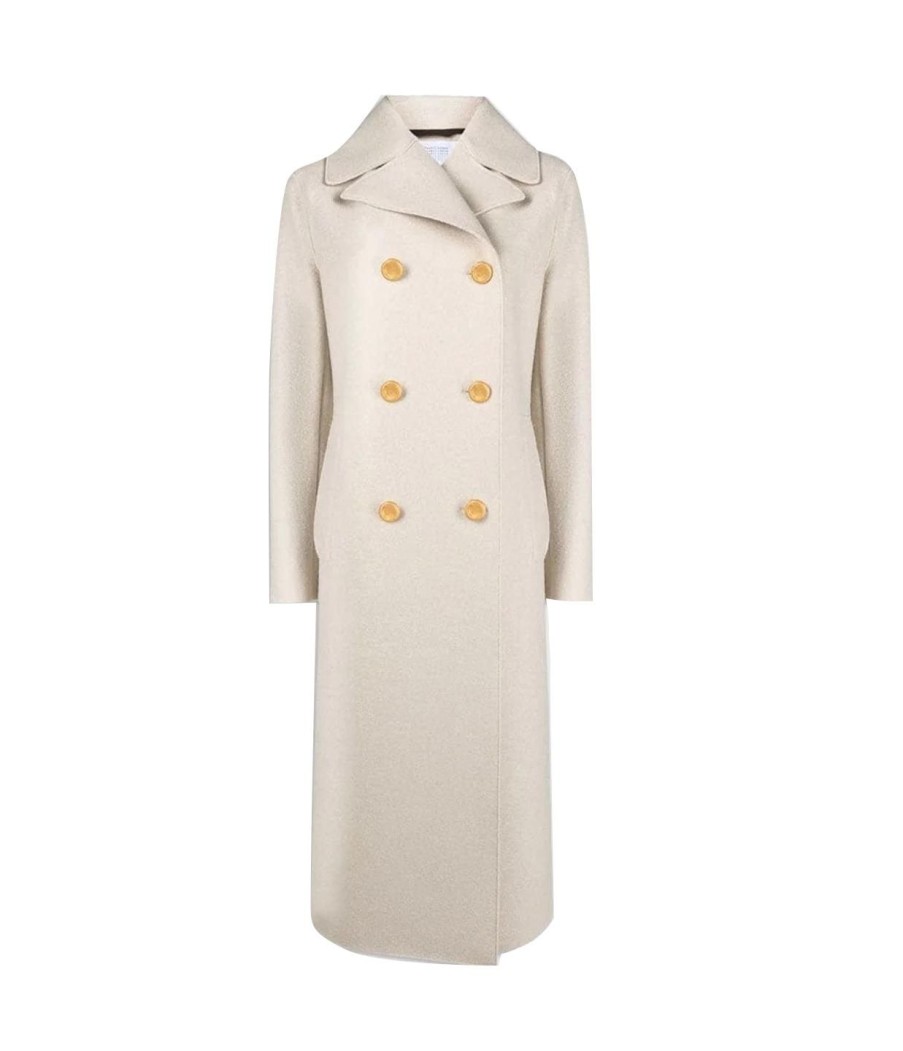 Clothing Harris Wharf London | Military Cashmere Coat In Cream