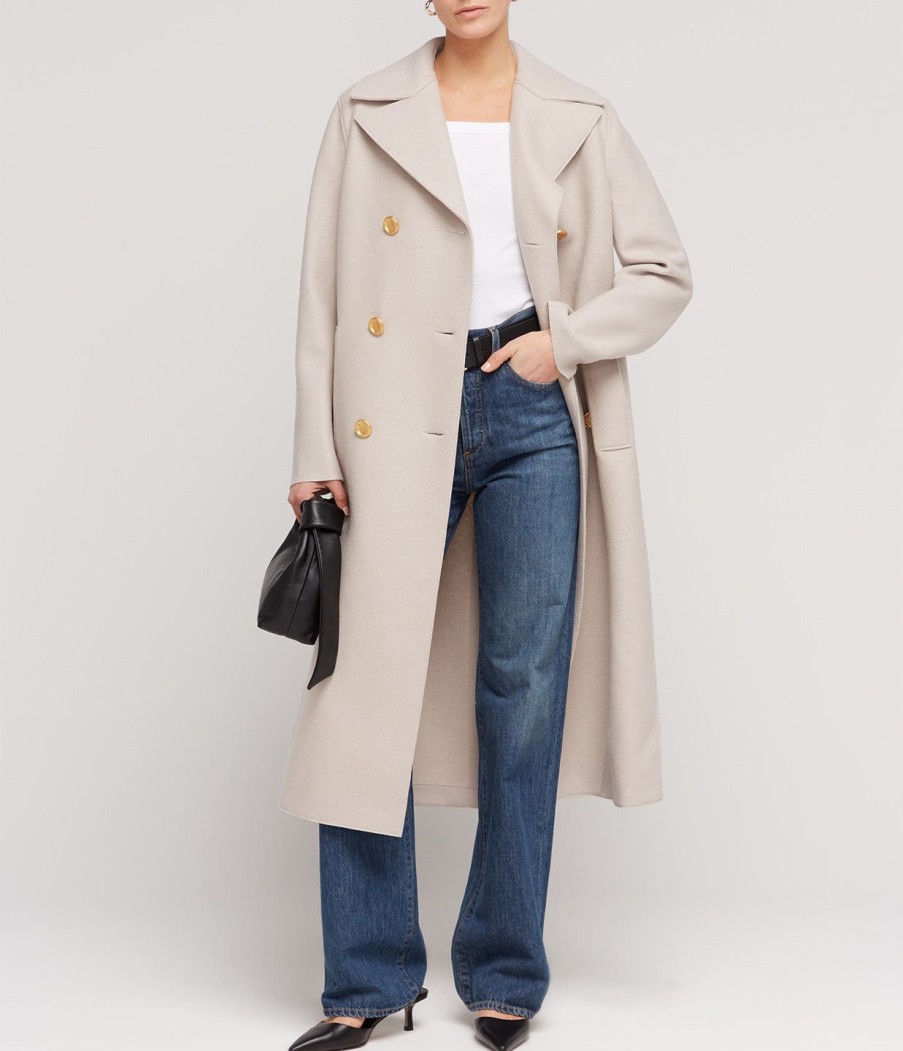 Clothing Harris Wharf London | Military Cashmere Coat In Cream