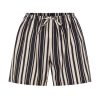 Clothing Solaqua | Beau Silk Blend Short In Cinque Stripe