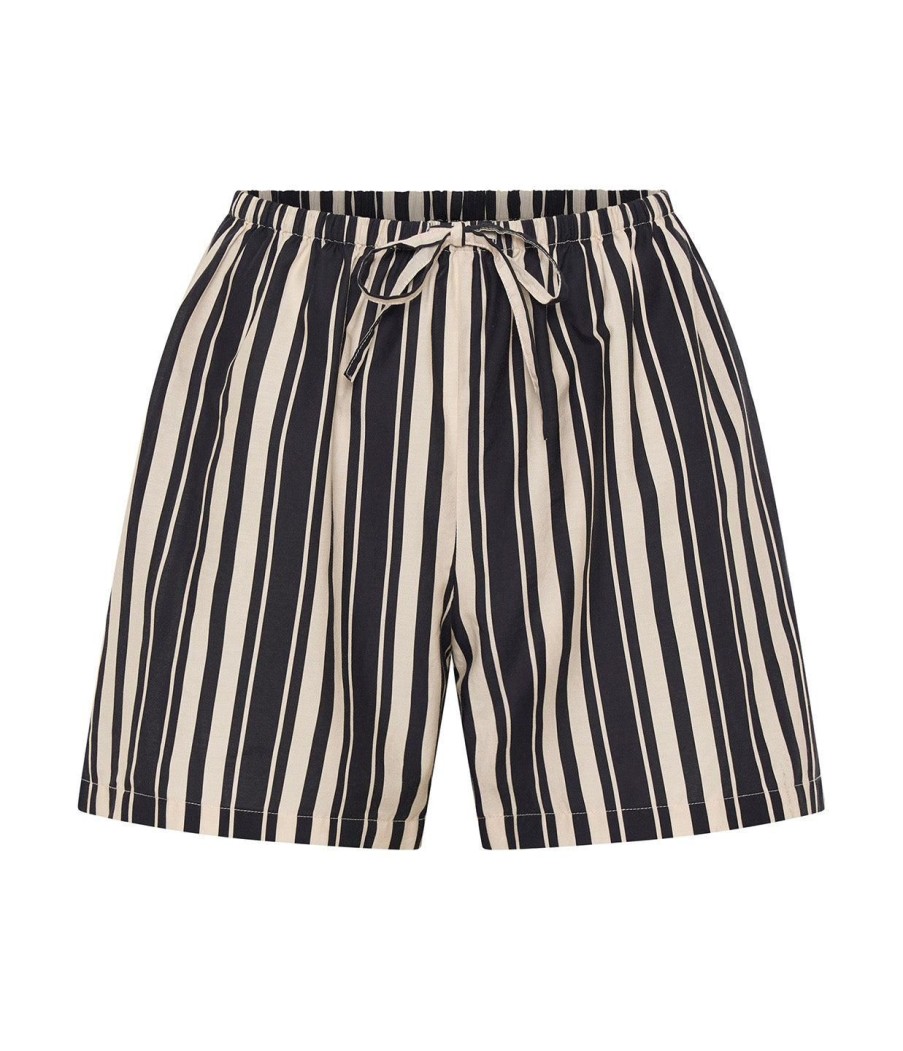 Clothing Solaqua | Beau Silk Blend Short In Cinque Stripe