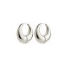 Accessories Rylan | Smooth Moon Hoop Earrings In Sterling Silver