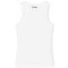 Clothing Ganni | Cotton Ribbed Tank Top In White