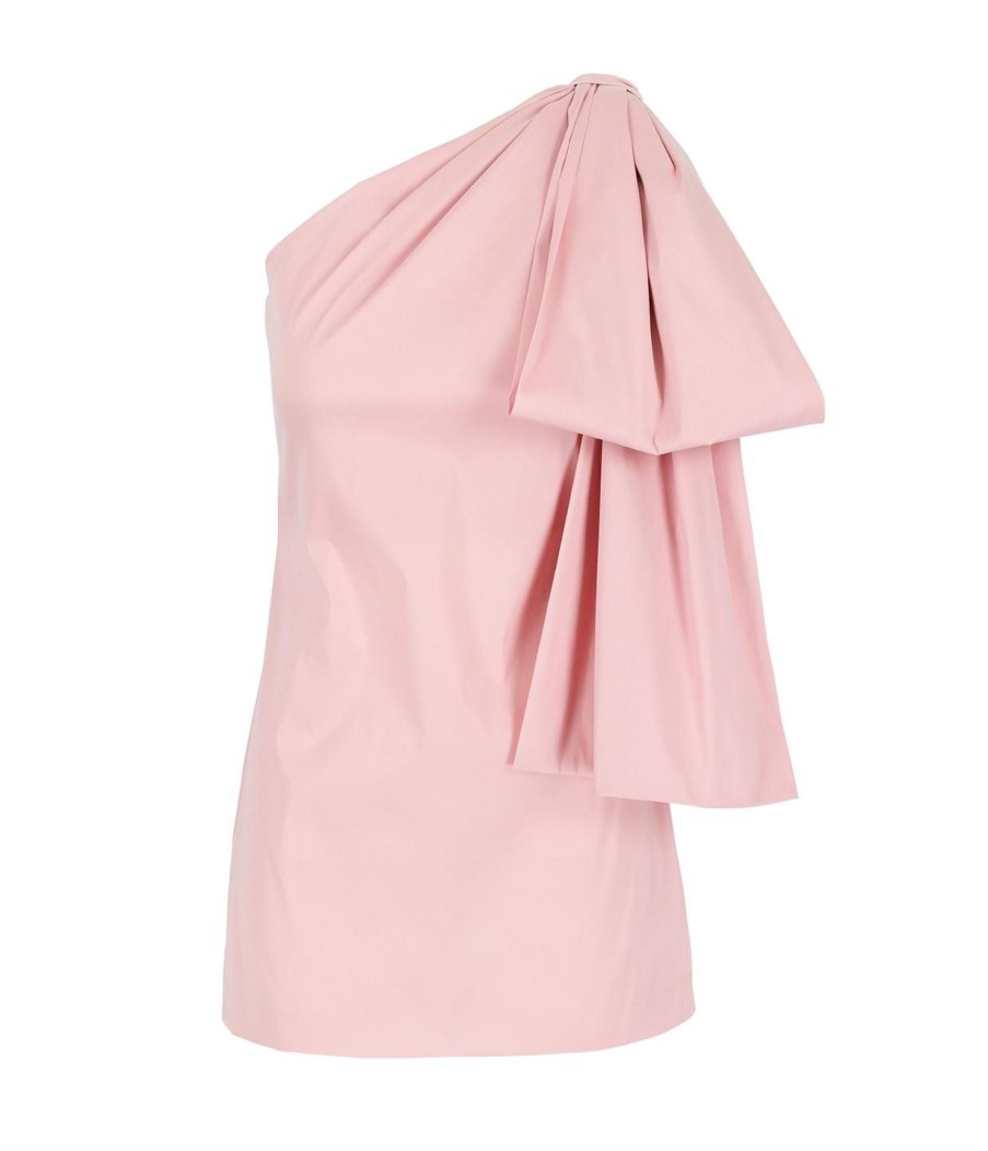 Clothing Bernadette | Josselin One Shoulder Mini Dress In Warm Pink