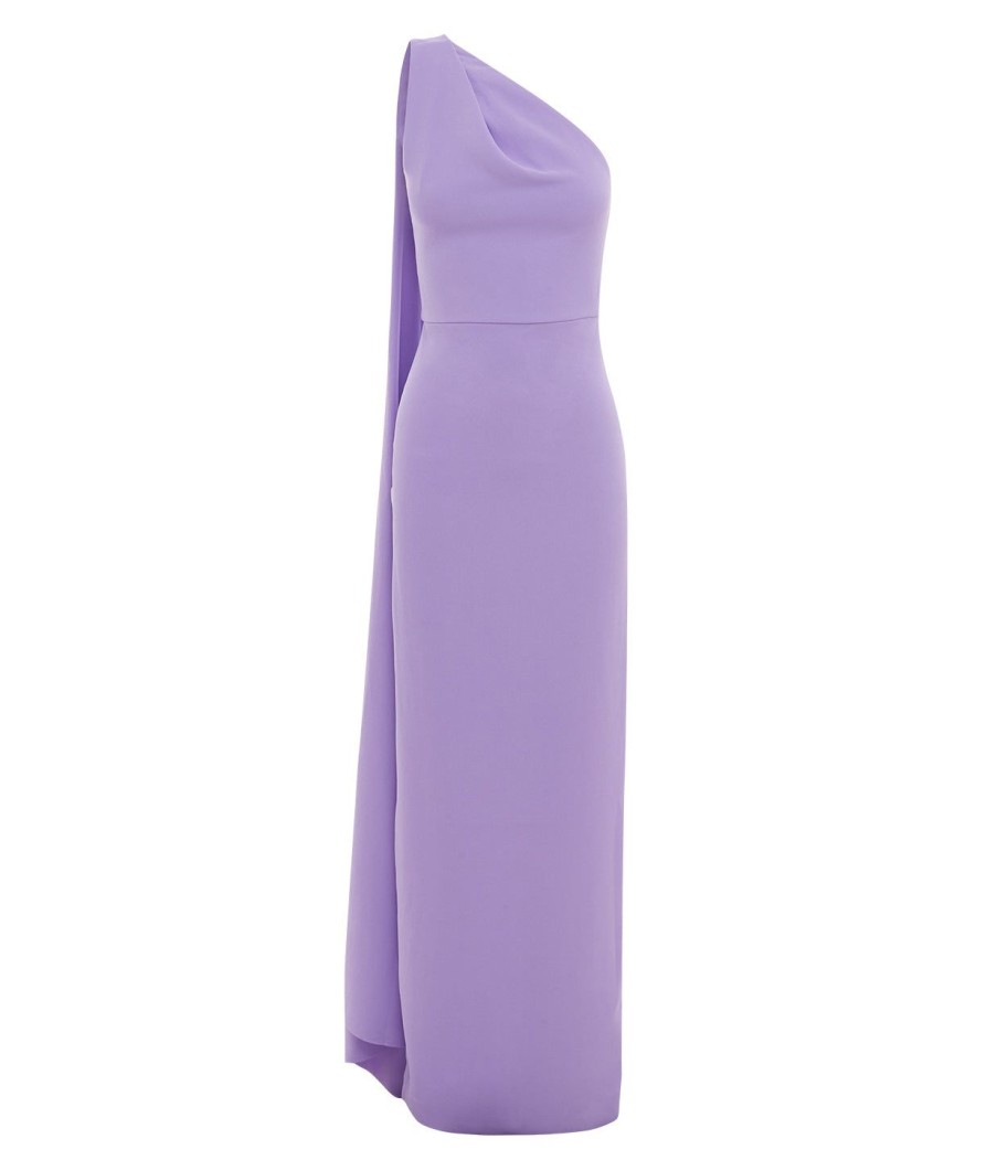 Clothing Solace London | Demi Woven Crepe Dress In Lilac