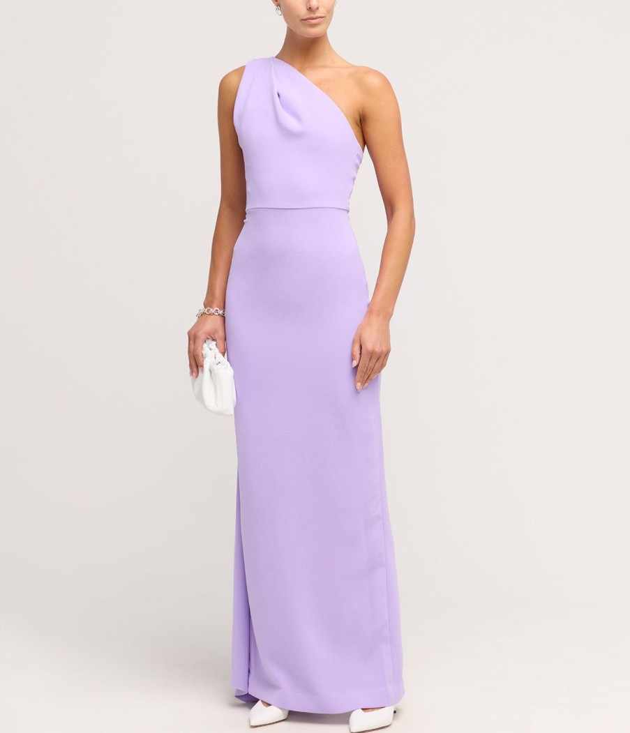 Clothing Solace London | Demi Woven Crepe Dress In Lilac