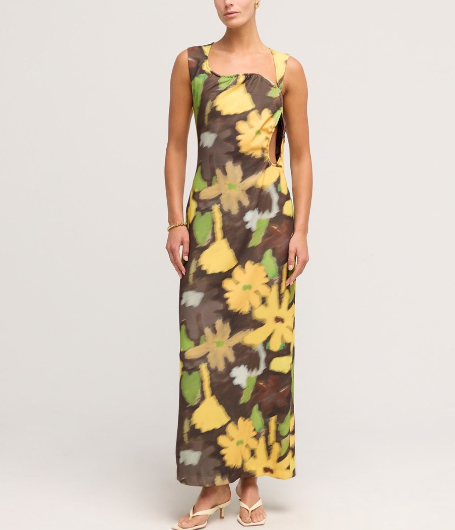 Clothing Wynn Hamlyn | Ella Maxi Bodice Dress In Acid Flowers