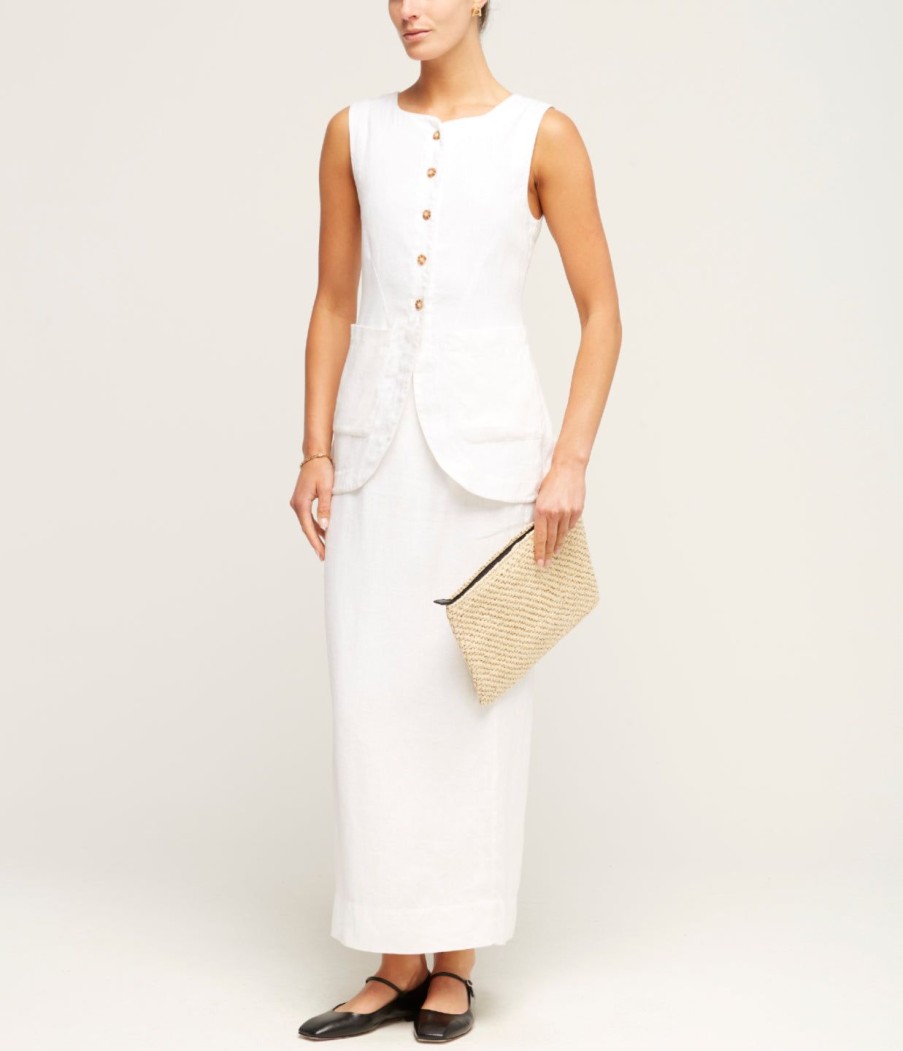 Clothing Posse | Emma Pencil Skirt In Ivory