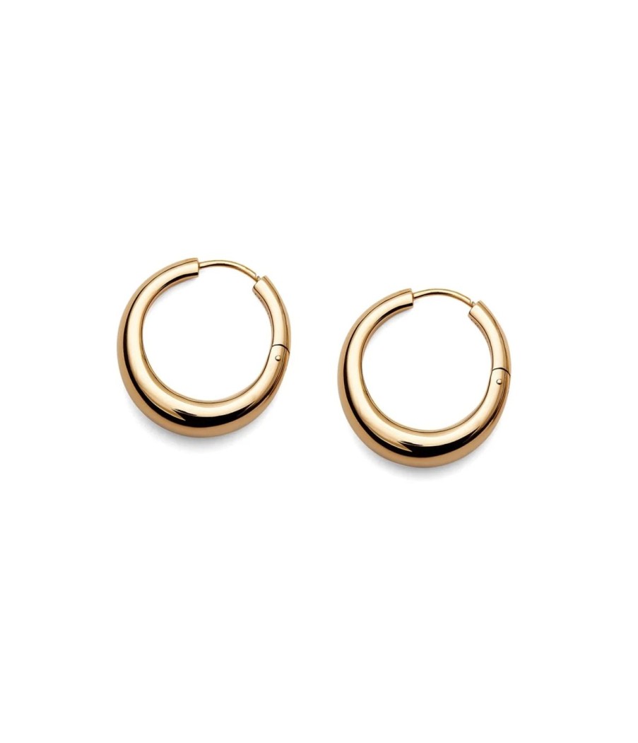 Accessories Lie Studio | Andrea Hoop Earring In Gold