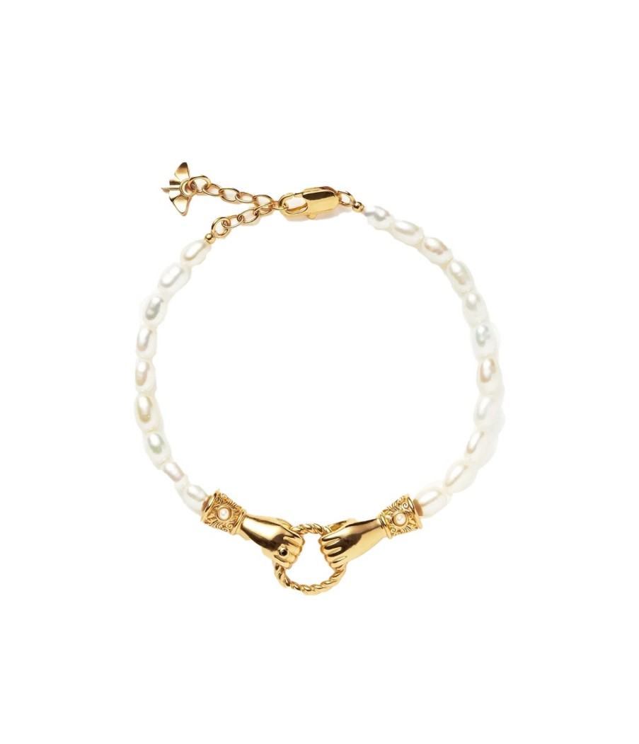 Accessories Missoma | Harris Reed X Missoma In Good Hands Bracelet In Gold And Pearl