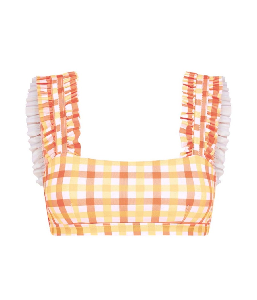 Clothing Ephemera | Ruffle Bra In Pineapple Gingham