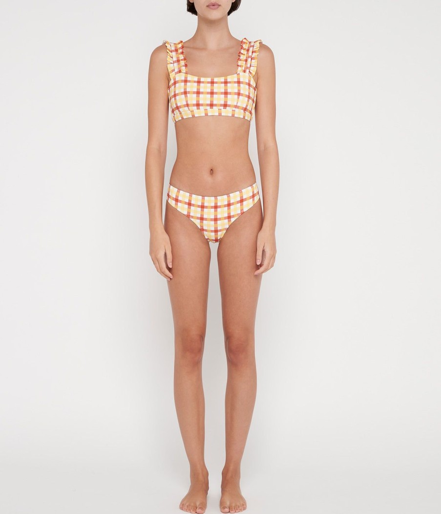 Clothing Ephemera | Ruffle Bra In Pineapple Gingham