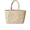 Accessories Dragon Diffusion | Japan Box Weave Basket Leather Bag In Pearl