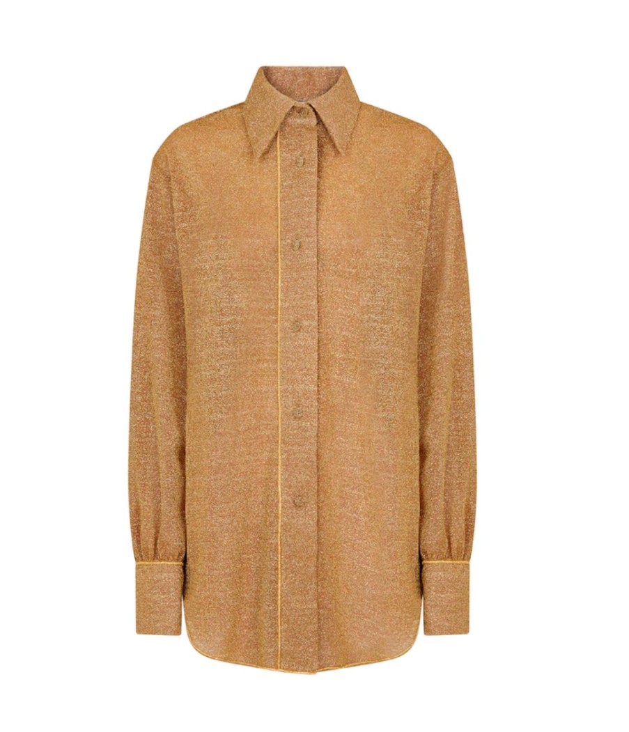 Clothing Oseree | Lumiere Long Sleeve Shirt In Toffee