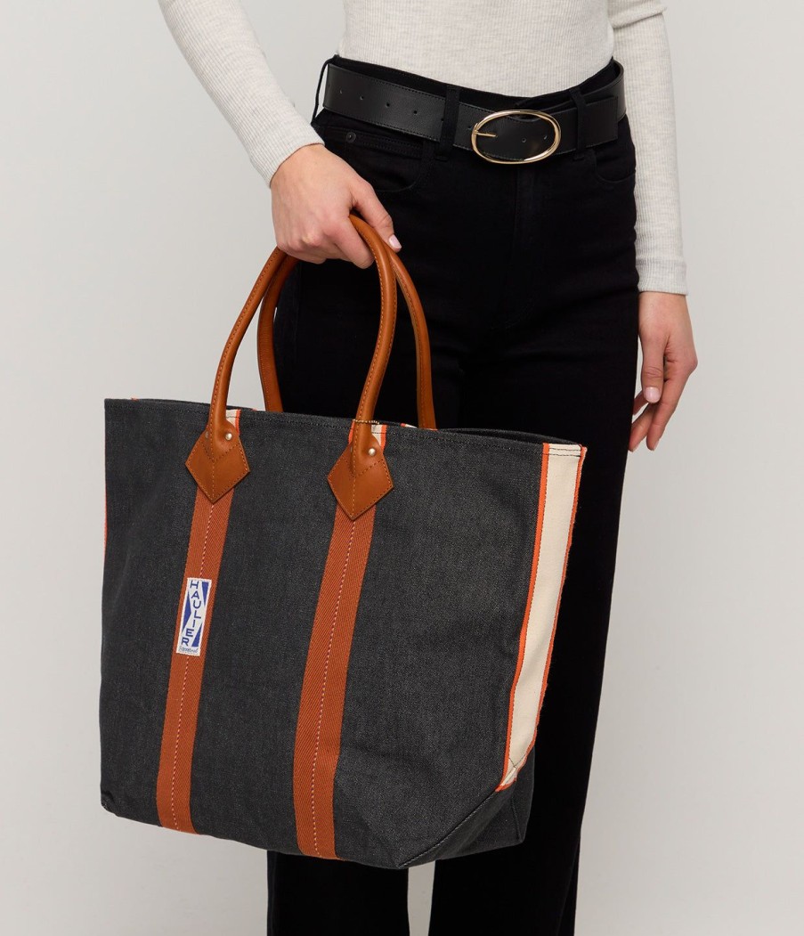 Accessories Haulier | Medium Utility Tote In Washed Black