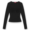 Clothing Staud | Silhouette Square Neck Top In Black