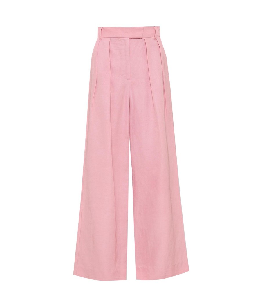 Clothing Friends with Frank | Sabine Linen Blend Trousers In Pink