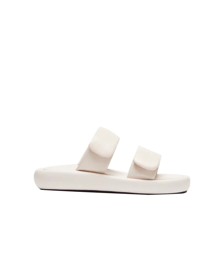 Shoes Nelson Made | Leon Double Strap Slide In Crema