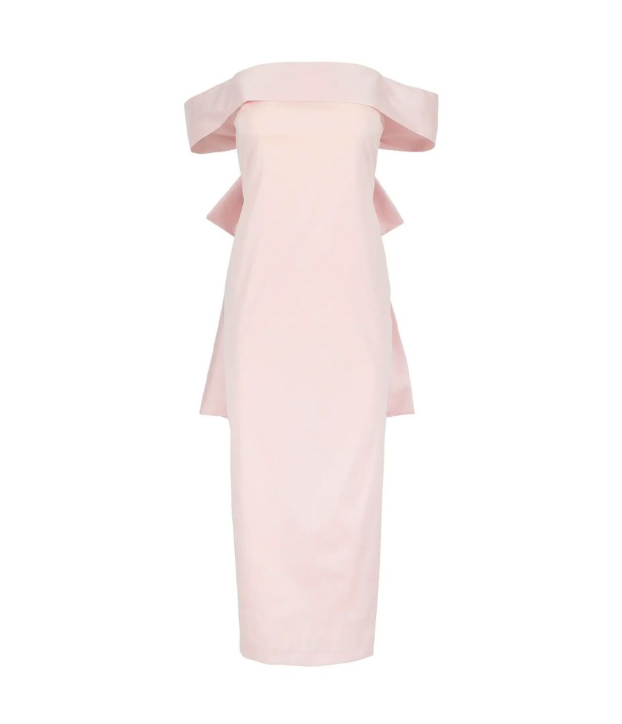 Clothing Bernadette | Julia Strapless Midi Dress In Blush Pink