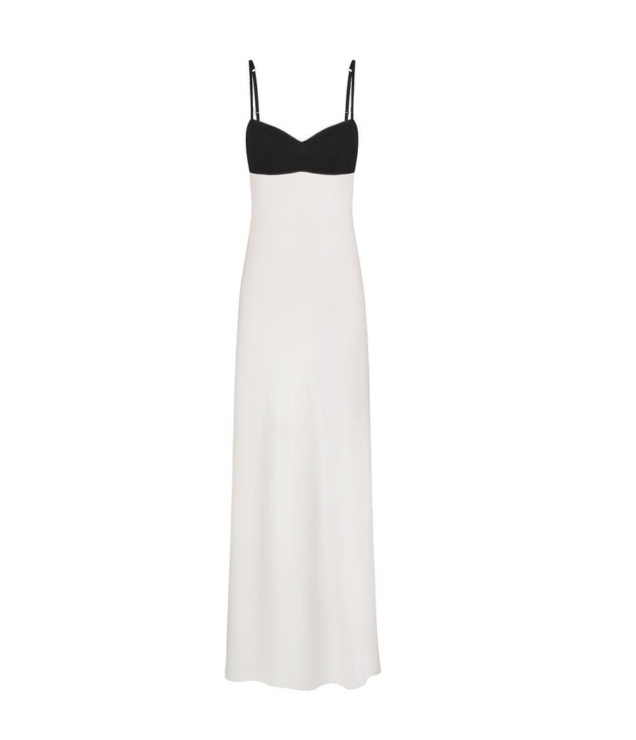 Clothing Anna October | Betty Two Tone Maxi In Black And Ivory