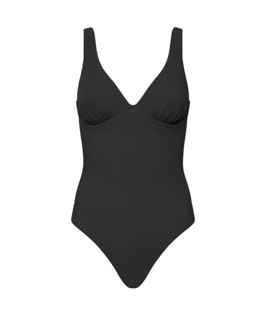 Clothing Bondi Born | Nimah Plunge Neck One Piece In Black