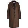 Clothing Harris Wharf London | Pressed Wool Overcoat In Teddy Brown