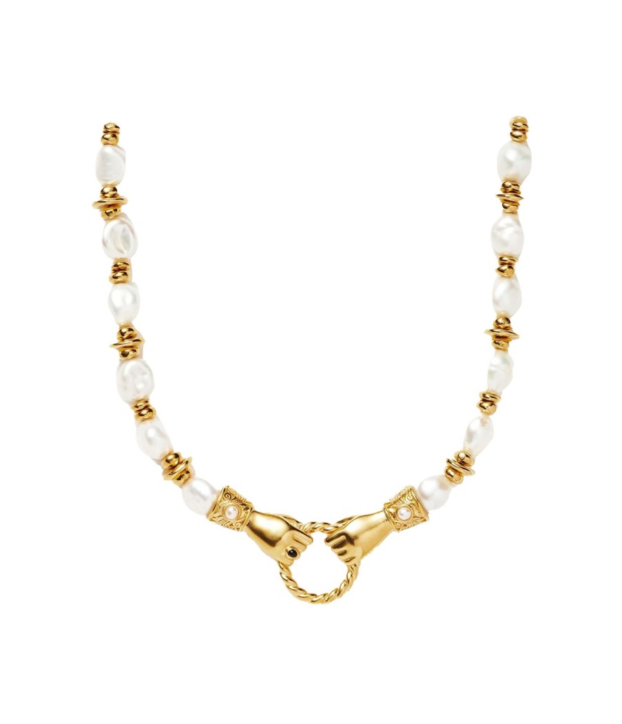 Accessories Missoma | Harris Reed X Missoma In Good Hands Beaded Chunky Necklace In Gold And