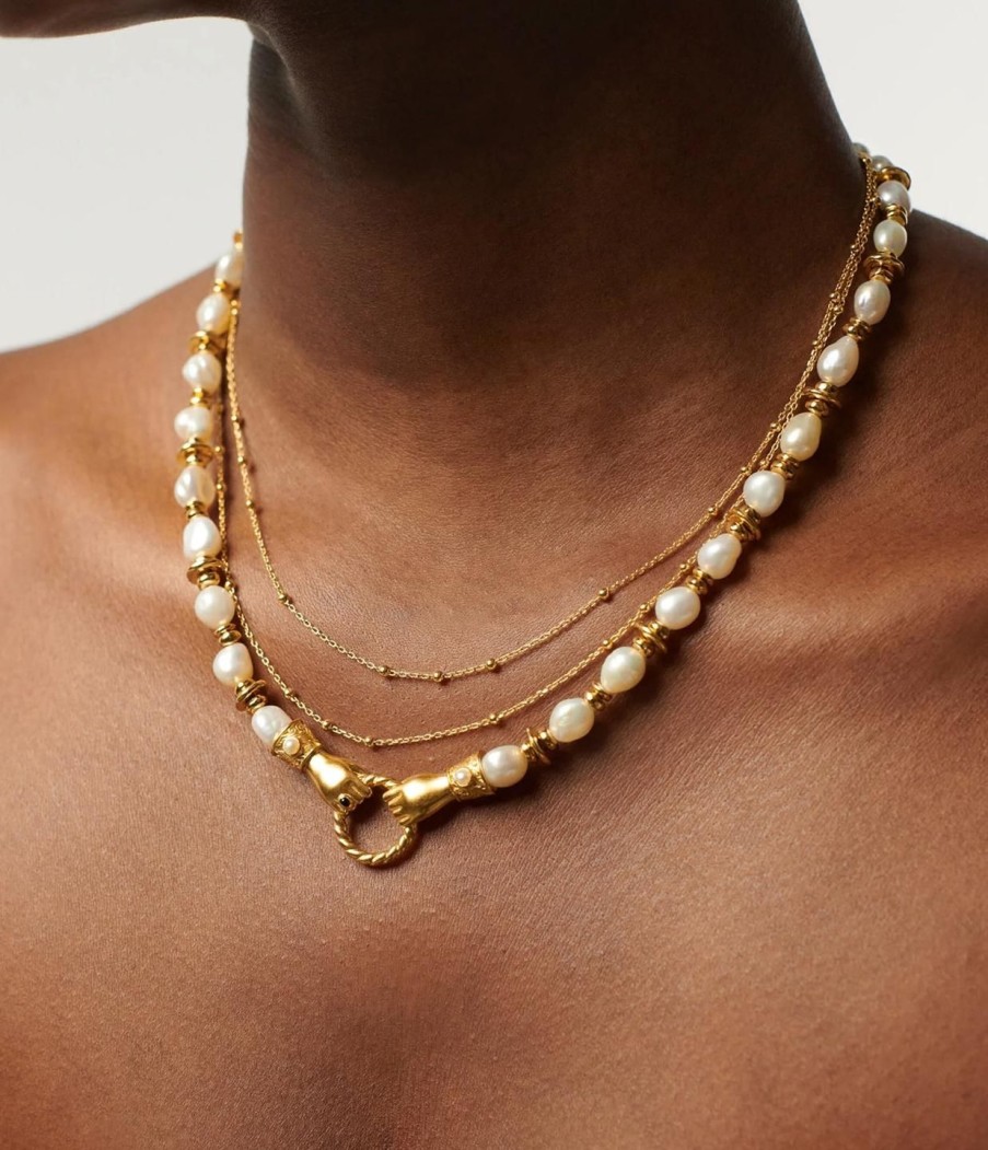 Accessories Missoma | Harris Reed X Missoma In Good Hands Beaded Chunky Necklace In Gold And