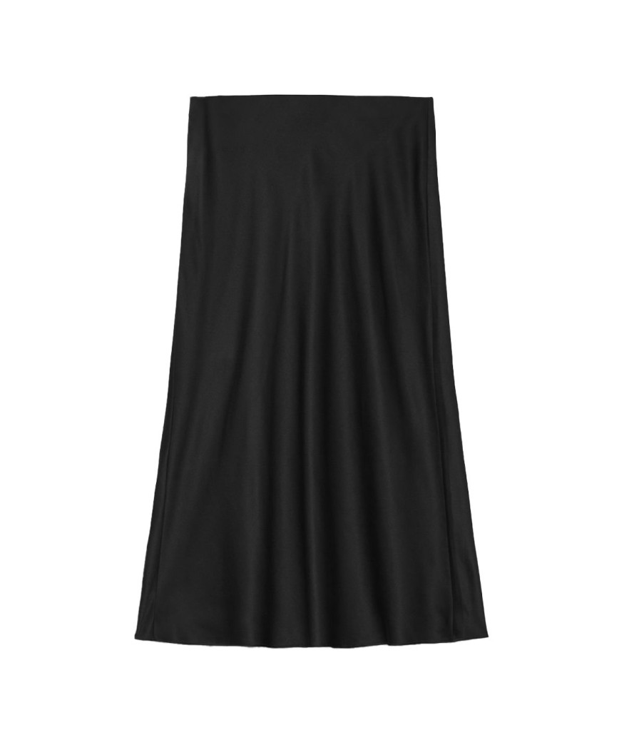 Clothing Vince | Crepe Knit Midi Skirt In Black