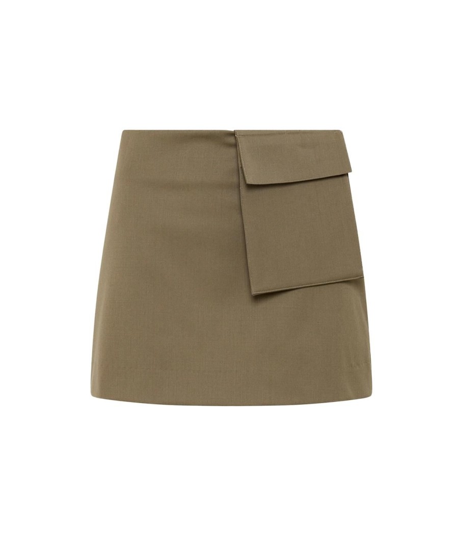 Clothing St Agni | Utilitarian Pocket Mini Skirt In Kelp