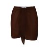 Clothing Anemos | The Wrap Mini Skirt Cover Up In Espresso