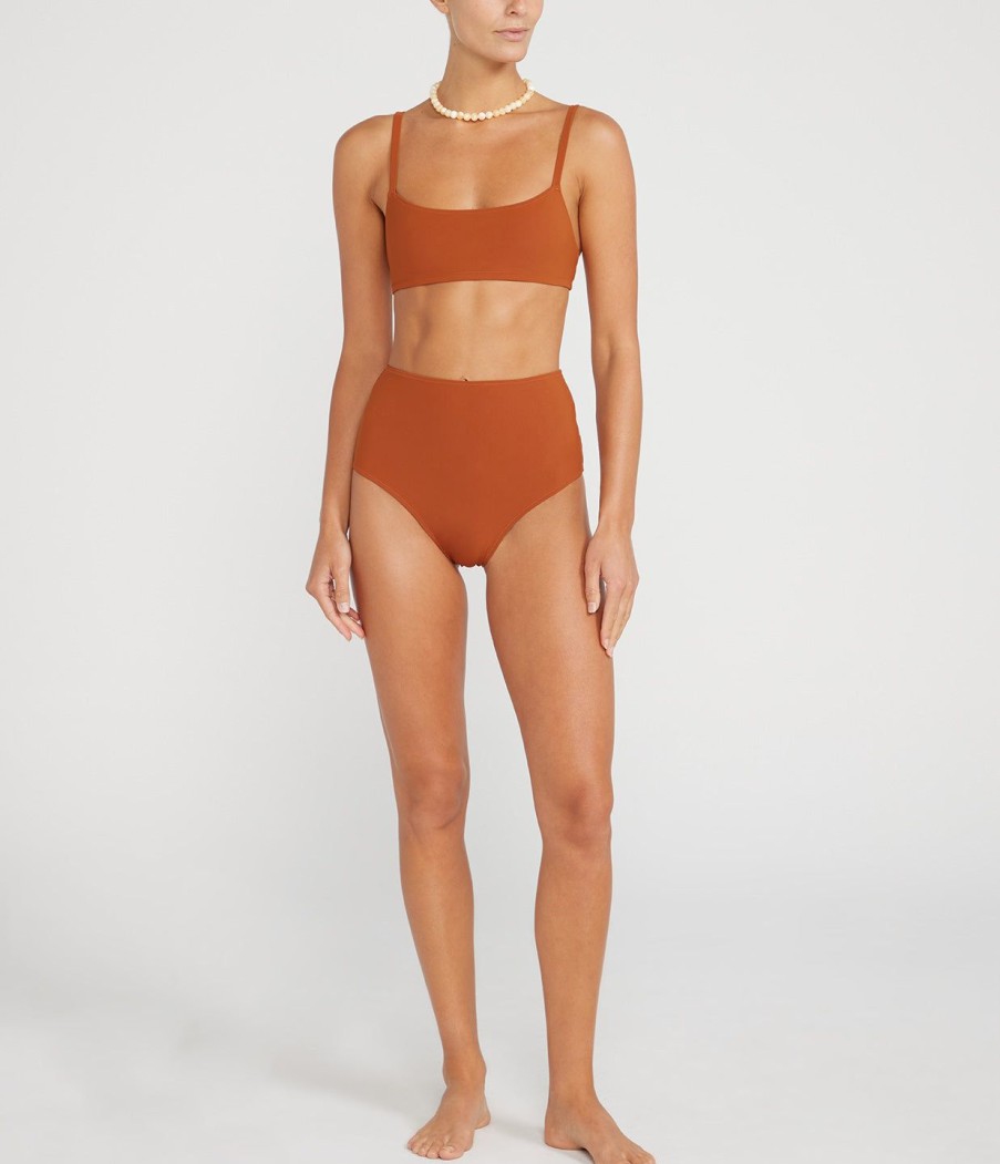 Clothing LIDO | Undici High Waisted Bikini In Terracotta