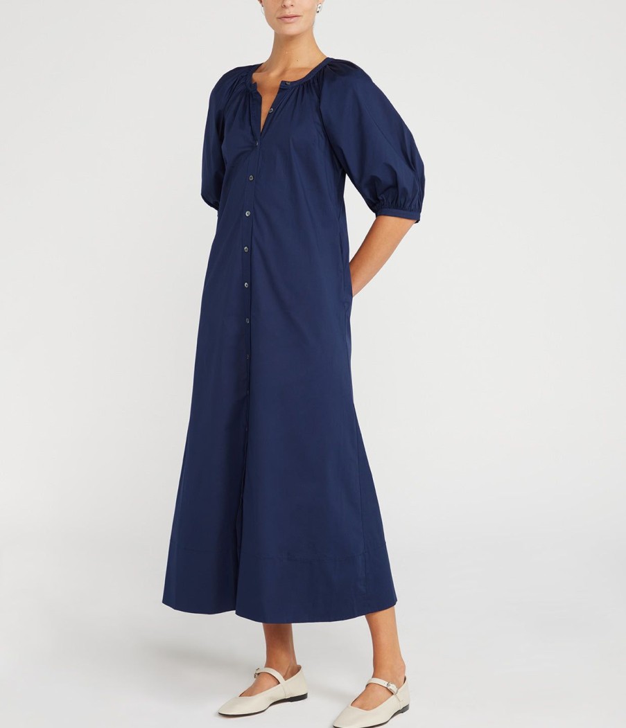 Clothing Staud | Vincent Dress In Navy