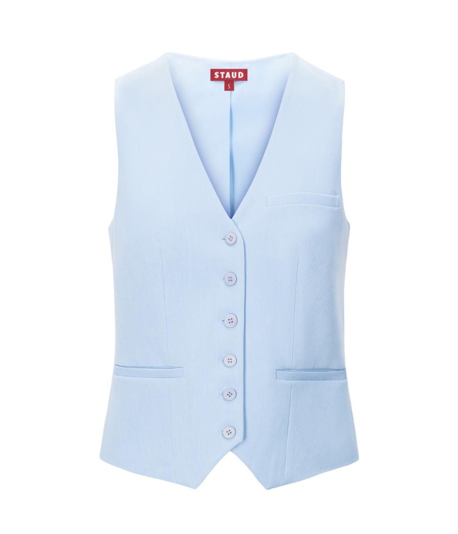 Clothing Staud | Brett Vest In Periwinkle