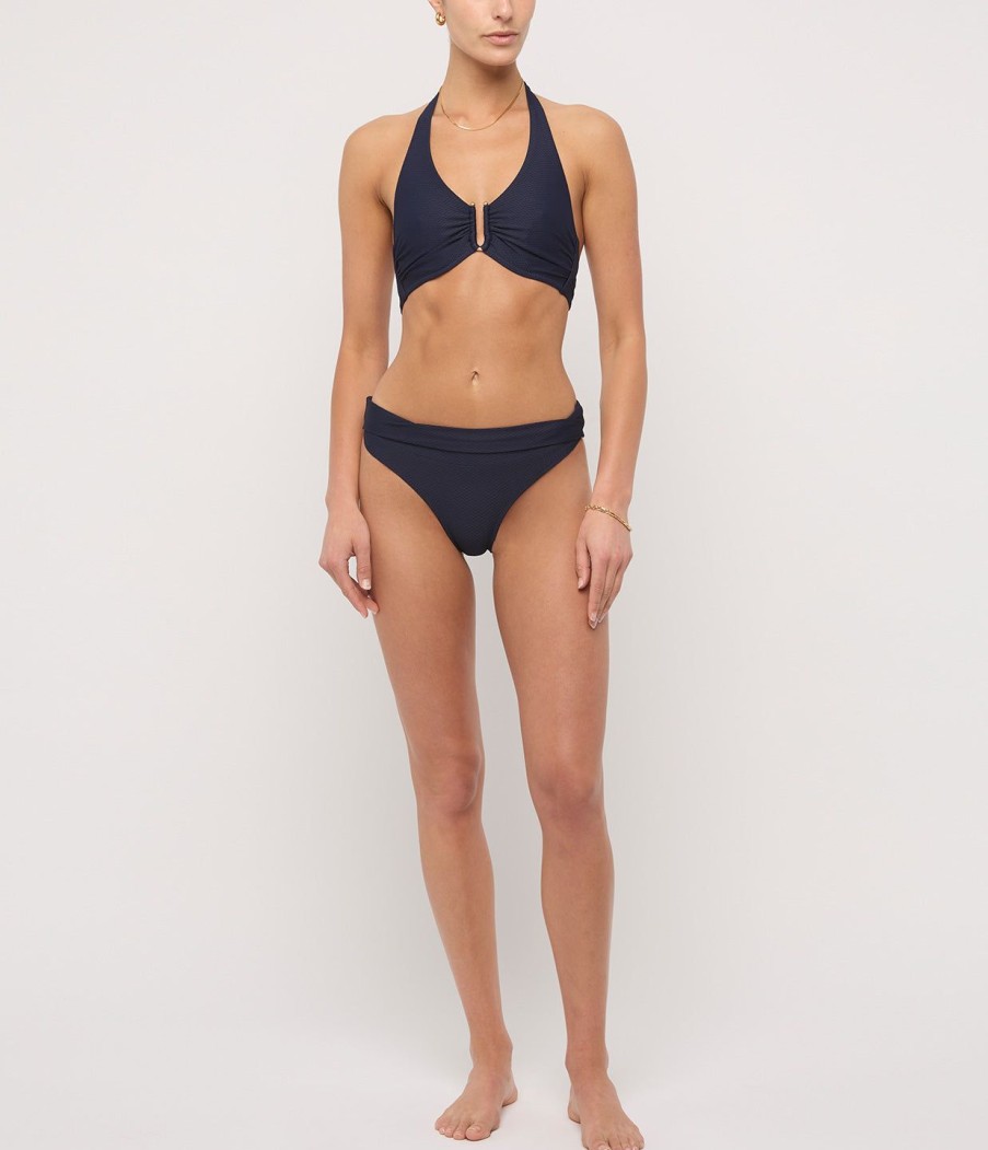 Clothing Heidi Klein | Fold Over Bikini Bottom In Dark Navy