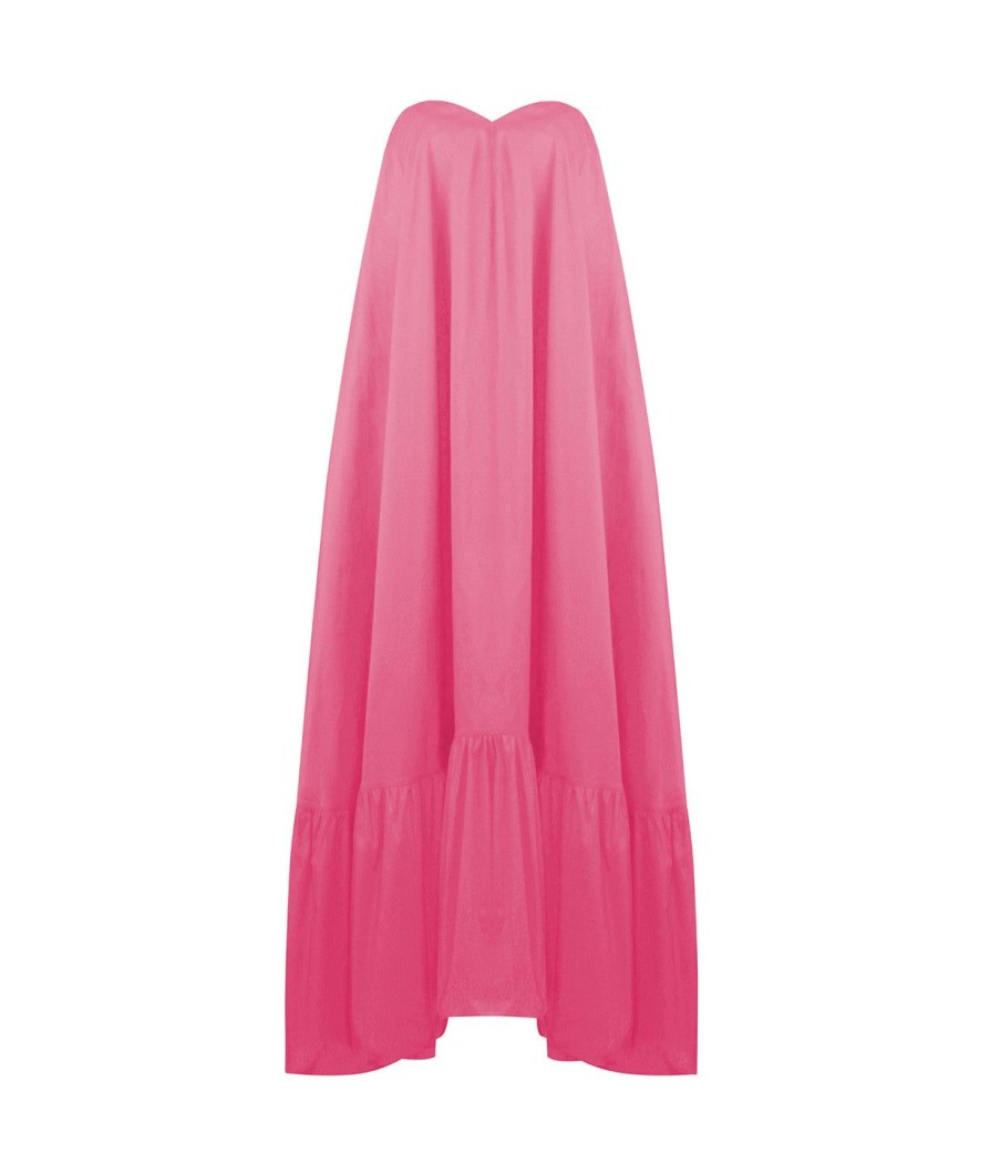 Clothing Anna October | Aura Sweetheart Maxi Dress In Magenta