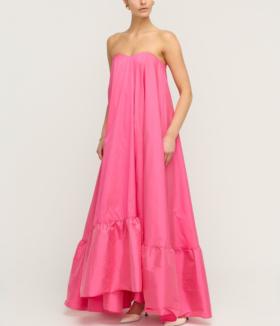 Clothing Anna October | Aura Sweetheart Maxi Dress In Magenta