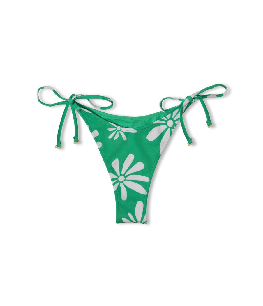 Clothing Zulu & Zephyr | Reversible Curve Tie Brief In Green Flower