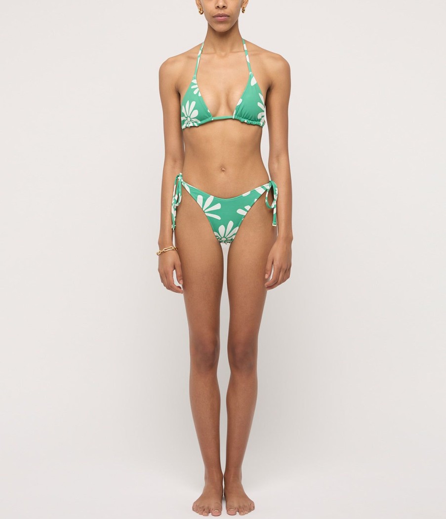 Clothing Zulu & Zephyr | Reversible Curve Tie Brief In Green Flower