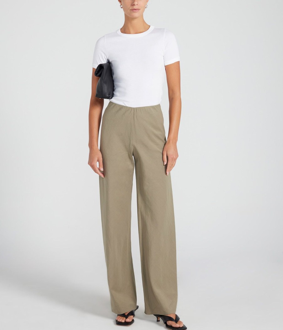 Clothing Vince | High Waist Cotton Bias Pant In Artichoke