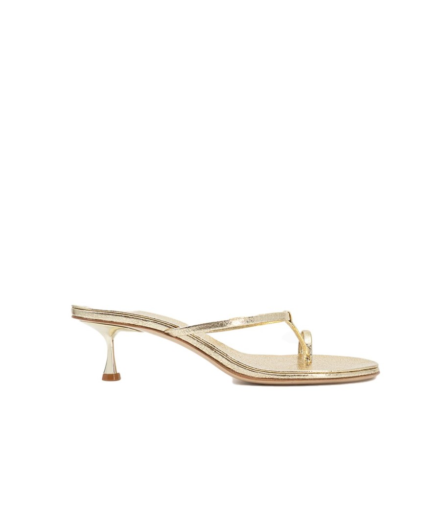 Shoes Studio Amelia | Edith Kitten Heel In Gold