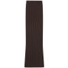 Clothing Lee Mathews | Cotton Cashmere Ribbed Skirt In Chocolate