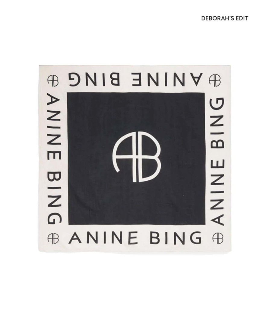 Clothing Anine Bing | Praia Sarong In Black And Cream