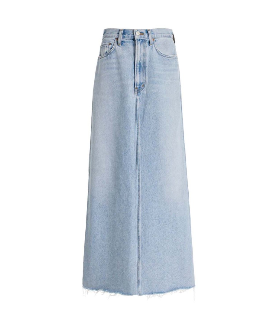 Clothing Agolde | Hilla Long Line Denim Skirt In Practice